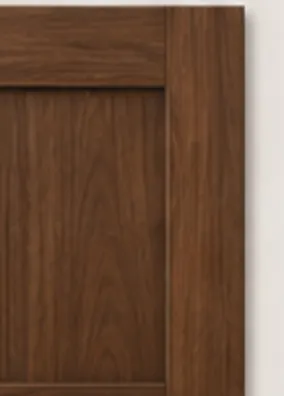 A walnut shaker cabinet door sample
