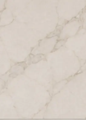 A veined white quartz slab sample