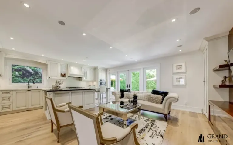 Living and dining renovation in Toronto by Grand Design Build